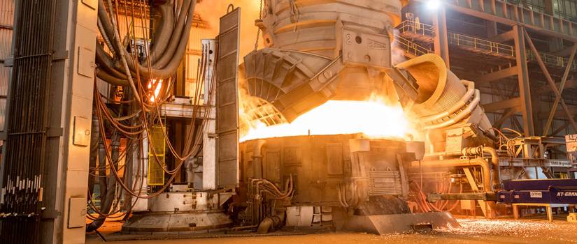 inside view of steel mill shows custom machined parts for steel industry by Lange Grinding and Machining